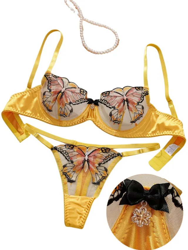 Currero BH Zonder Beugel - Strapless - Zonder Bandjes - Met Voorsluiting - Push-up Bh's - Comfort Beha - Comfortabel - Grote Sluiting - Geel