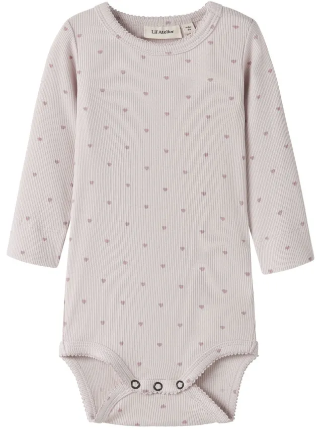 Lil' Atelier Baby Romper Print Hushed Violet
