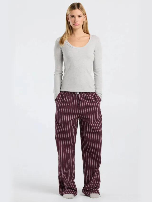 America Today pyjamabroek - donkerrood