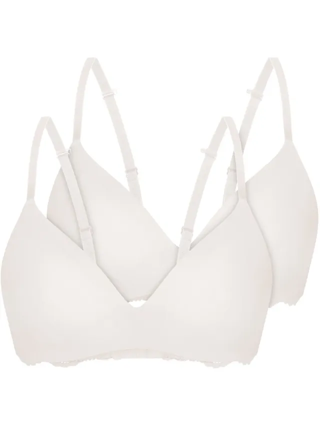 Sassa 2-pack Zachte bh Inzetstuk Classic Lace parel