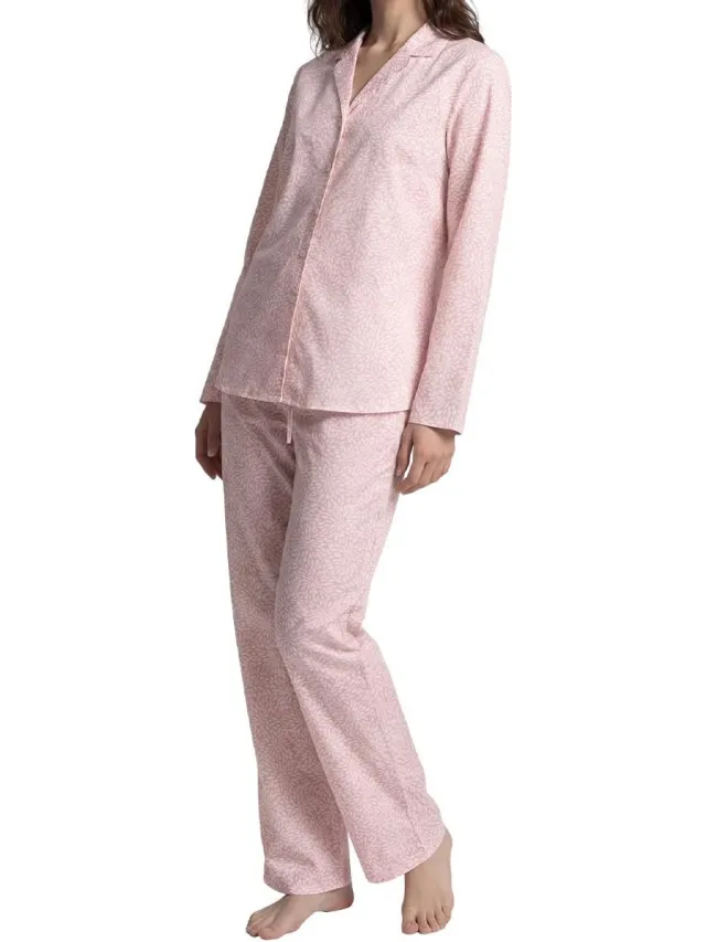Seidensticker Dames pyjama Classic Web roze