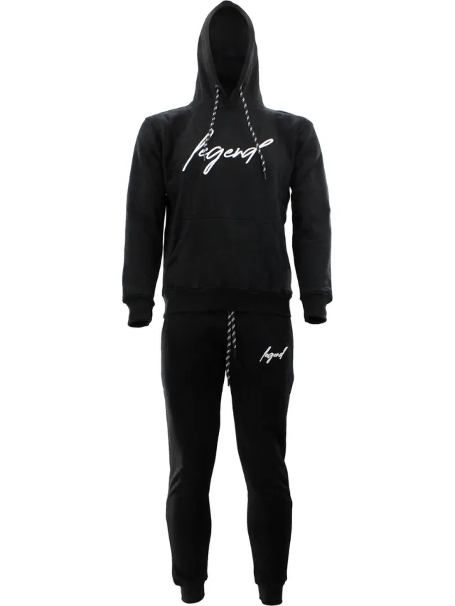 Legend Joggingpak Hoodie Heren/Dames signature Milano zwart
