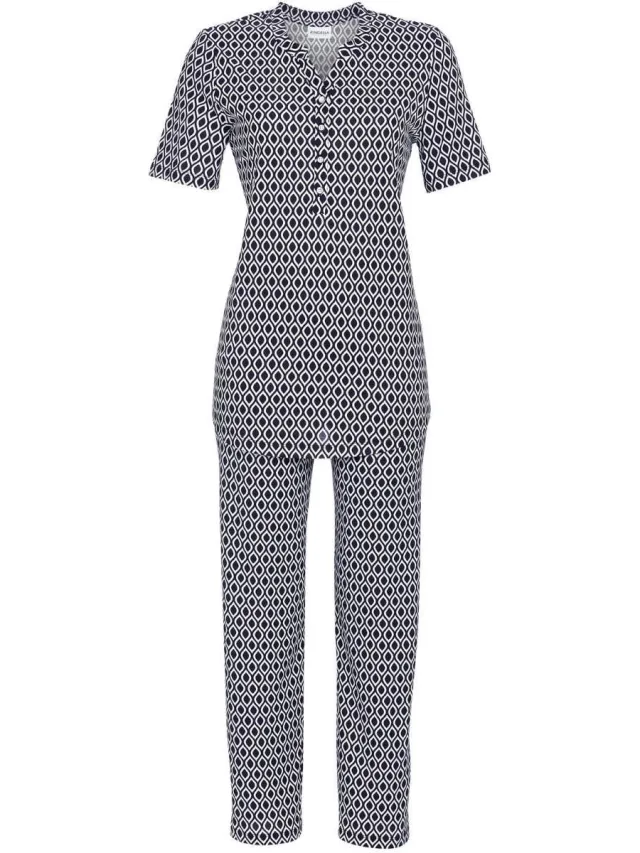Ringella Katoenen Ringella pyjama nachtblauw - Blauw - Maat - 42