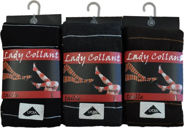 inter socks Dames collant 80% katoen- fantasie Rayures- 5 stuks - Assortiment kleuren