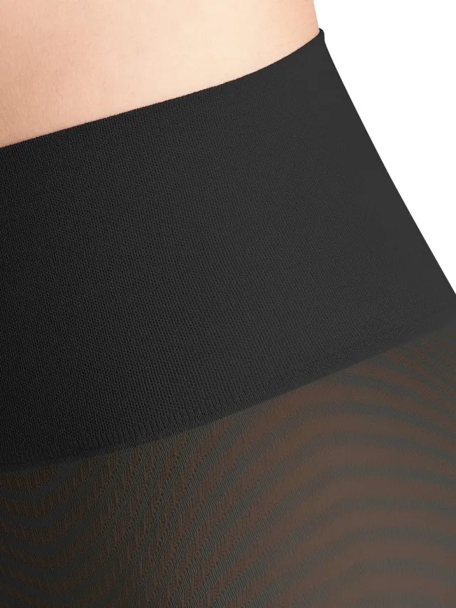 Falke High Waist Sandbank 30 DEN transparent materiaal transparent 30 DEN Panty dames zwart