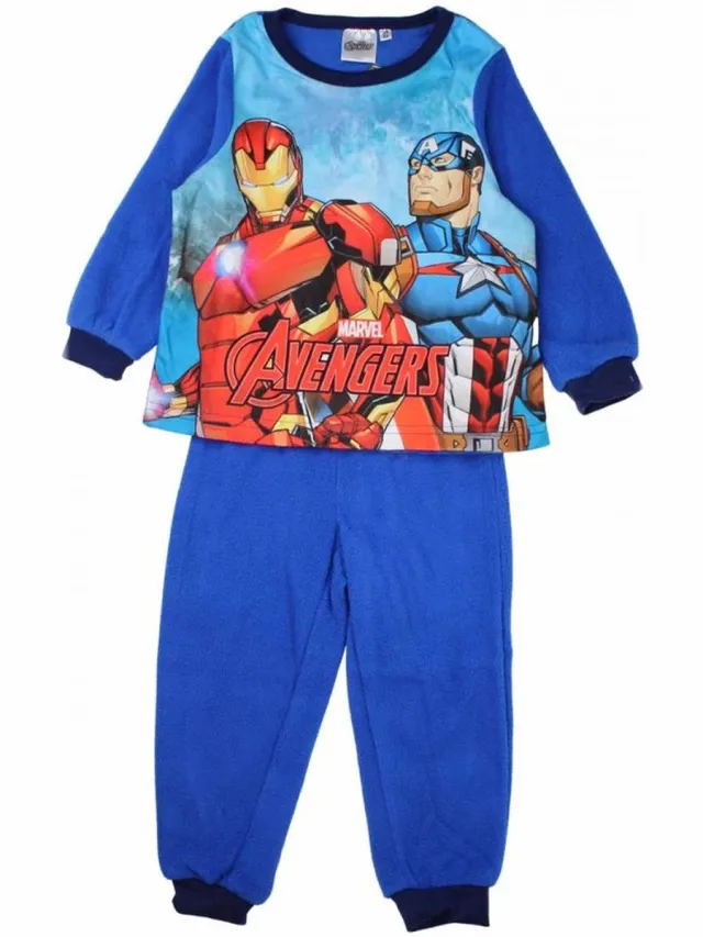 Marvel Avengers Fleece pyjama - lichtblauw - 8 jaar