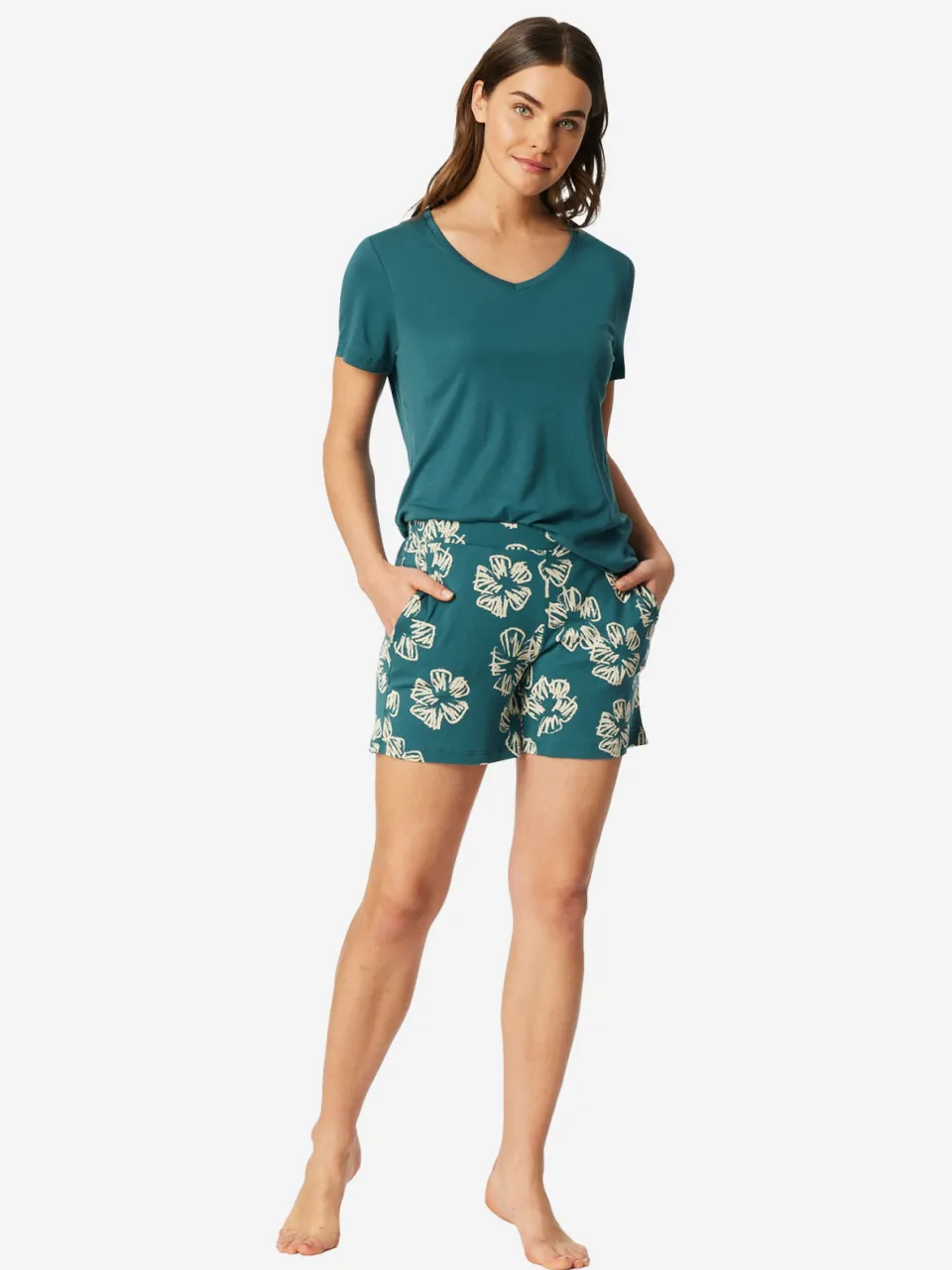 Schiesser Vrouwen Pyjama Modern groen, foto 2
