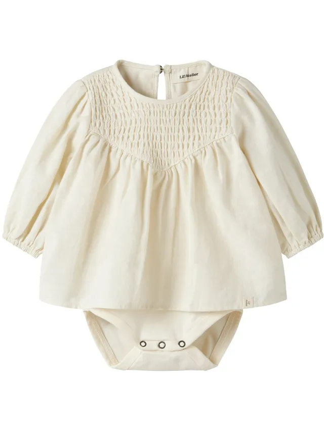 Lil' Atelier Baby Romper Biologisch katoen Turtledove1