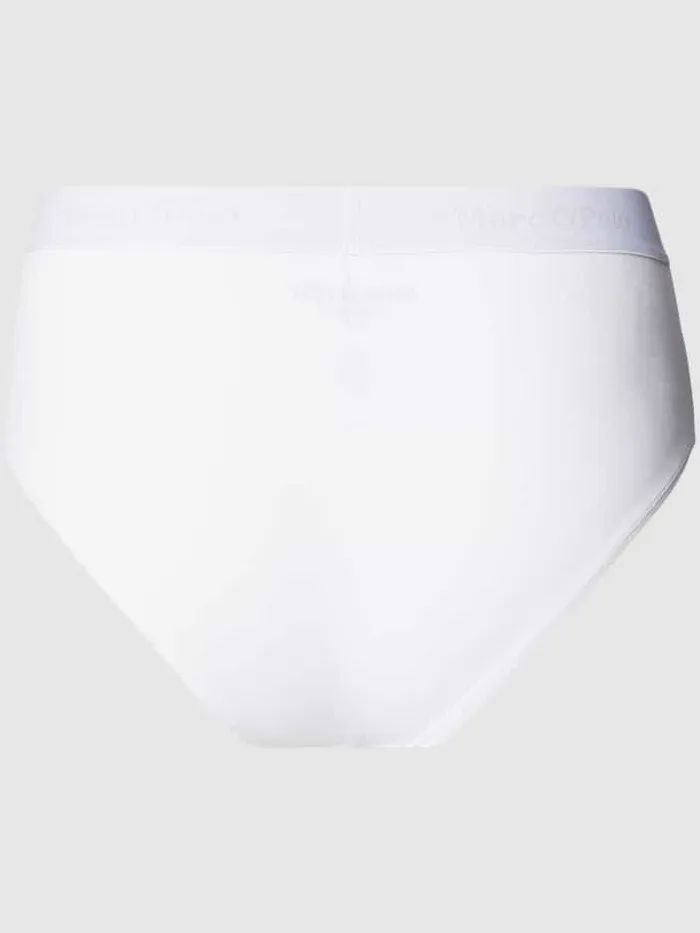 Marc O'Polo Slip met elastische band met logo in een set van 3 stuks, model 'ESSENTIALS' wit, foto 2