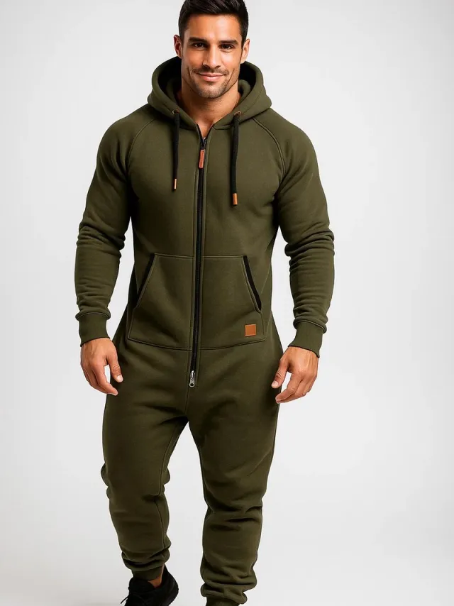JC Blue Leger Groen Onesie - Huispak - Onesie mannen - Onesie Vrouwen