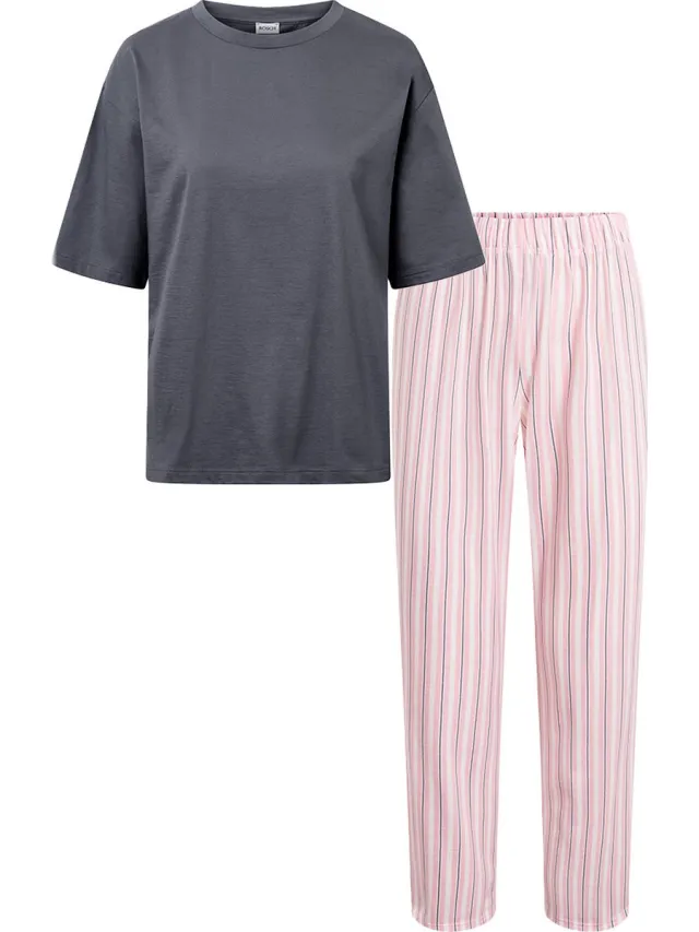 Rösch Dames pyjama Sleep & Relax grey