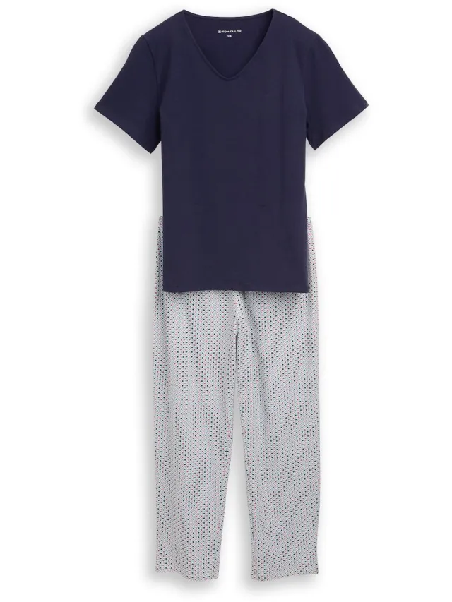Tom Tailor Pyjamaset - blue-dark-allover