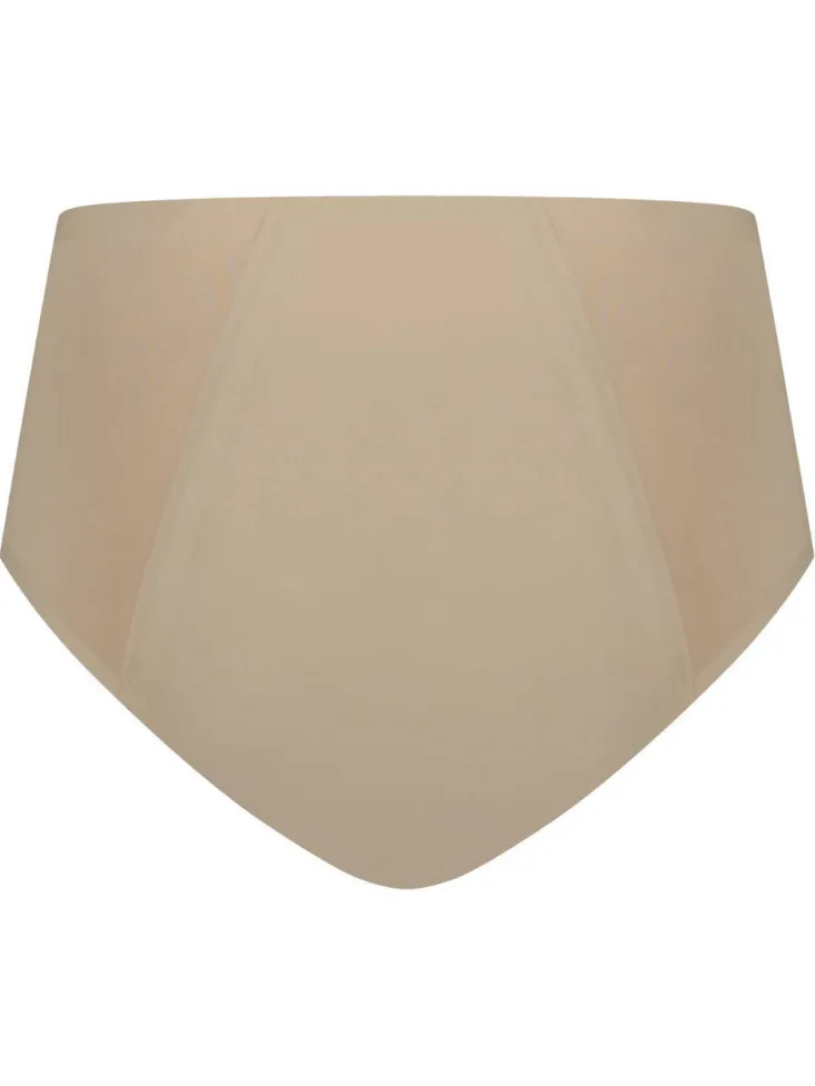 Moodies Undies sterk absorberende seamless high waist menstruatieslip beige, foto 3