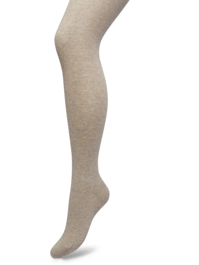 Bonnie Doon Biologisch Katoenen Maillot Dames Taupe maat 38/40 M - Uitstekende pasvorm - Gladde Naden - OEKO-TEX gecertificeerd - Bio Cotton Tights - Duurzaam Huidvriendelijk Bio Katoen - Beige/Bruin - Gemeleerd - Taupe Heather - BP051900.376