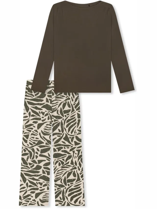 Schiesser dames pyjama - Modal - selected! premium - 46 - Groen