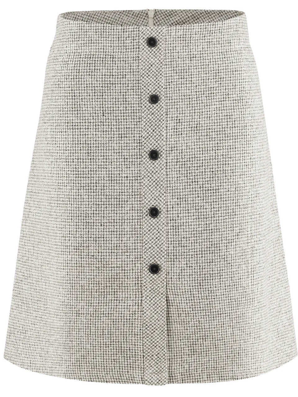 HempAge dames vegan Rok Pied De Poule Knoopsluiting Naturel, foto 2