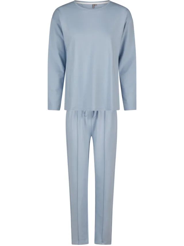 By Louise Dames Huispak Broek + Sweater Effen Blauw
