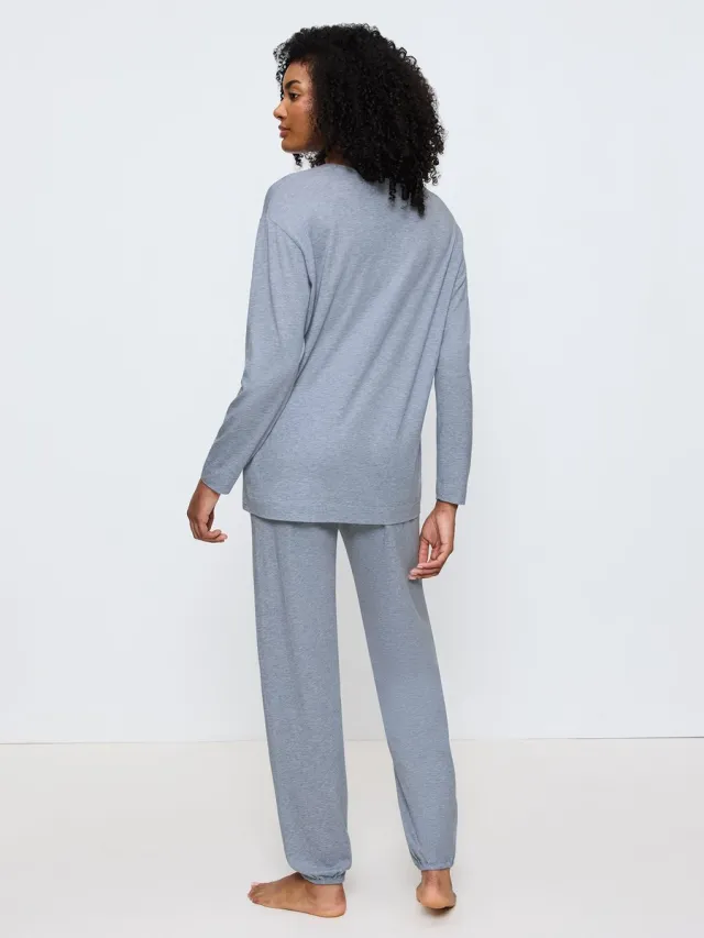 Triumph Pyjama Endless Comfort blauw - dark combination