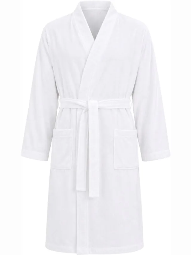 Comvie Badjas Dames & Heren Katoen - Sauna Badjas - Kimono - Wit