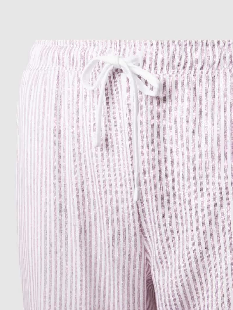 s.Oliver Regular fit pyjamabroek van mix van katoen en viscose bordeaux, foto 2