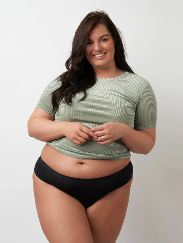 Moodies Undies licht absorberende menstruatieslip zwart