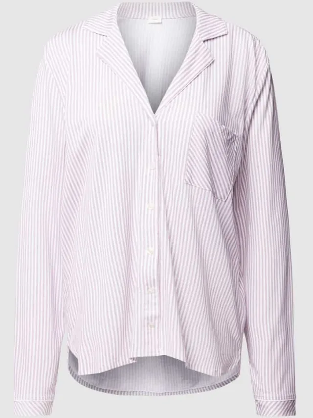 s.Oliver Loose fit pyjamabovendeel van mix van katoen en viscose Bordeaux