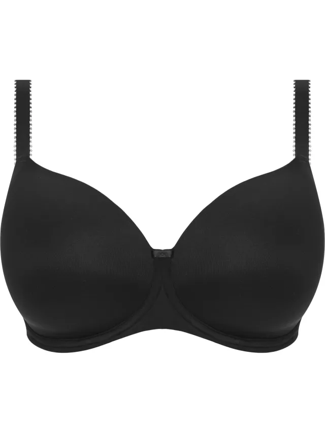 Fantasie SMOOTHEASE- Dames T-shirt Beha- BLACK ZWART