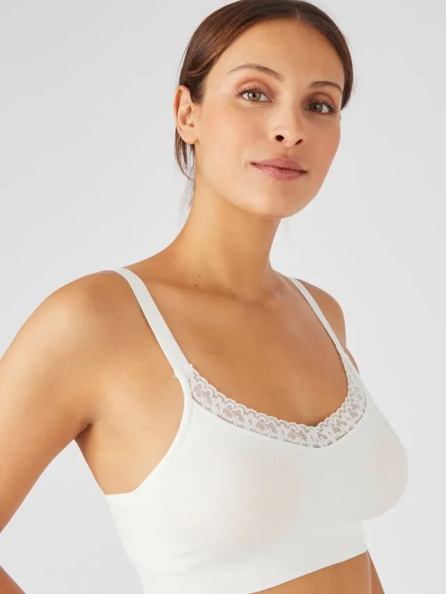 Damart Bralette beugelloze beha - Dames - Wit