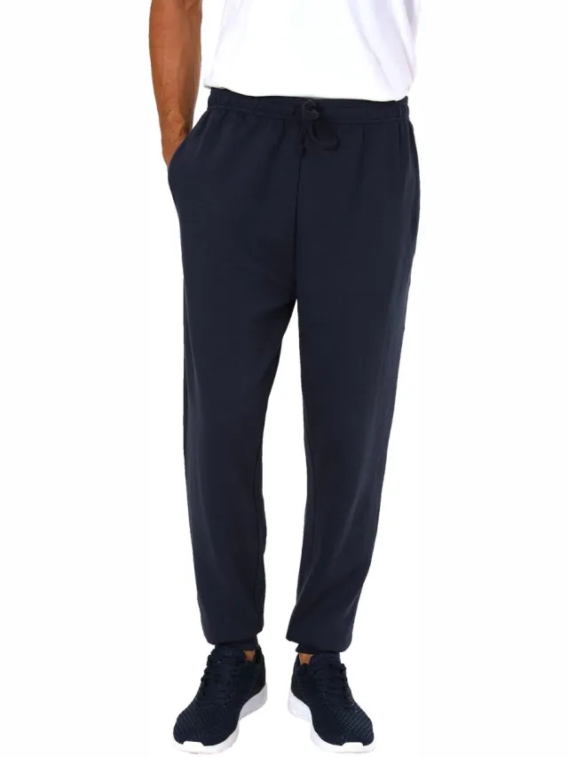 Normann Dames en heren joggingbroek met manchetten UNISEX marine