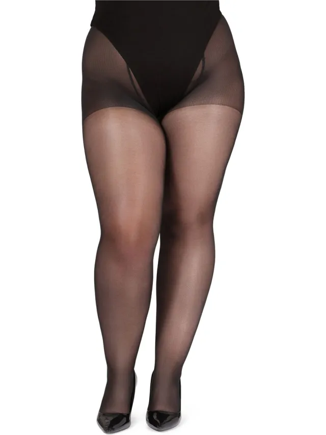 Bellivalini BLV-GI-1125 Dames Panty - 40 DEN -Plus Size - Grote maat - Polyamide - Zwart