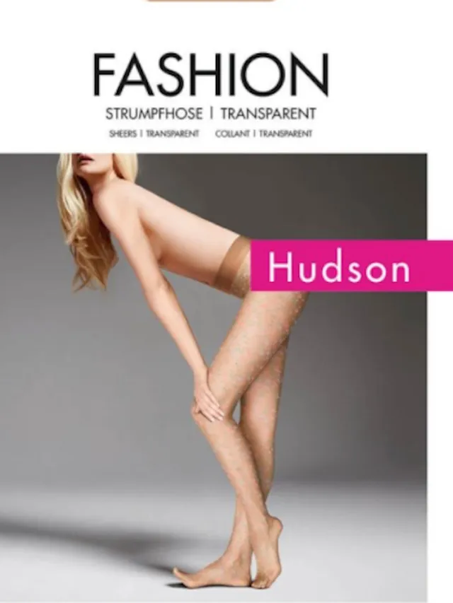 Hudson bloemen fantasie panty maat 38/40 zwart