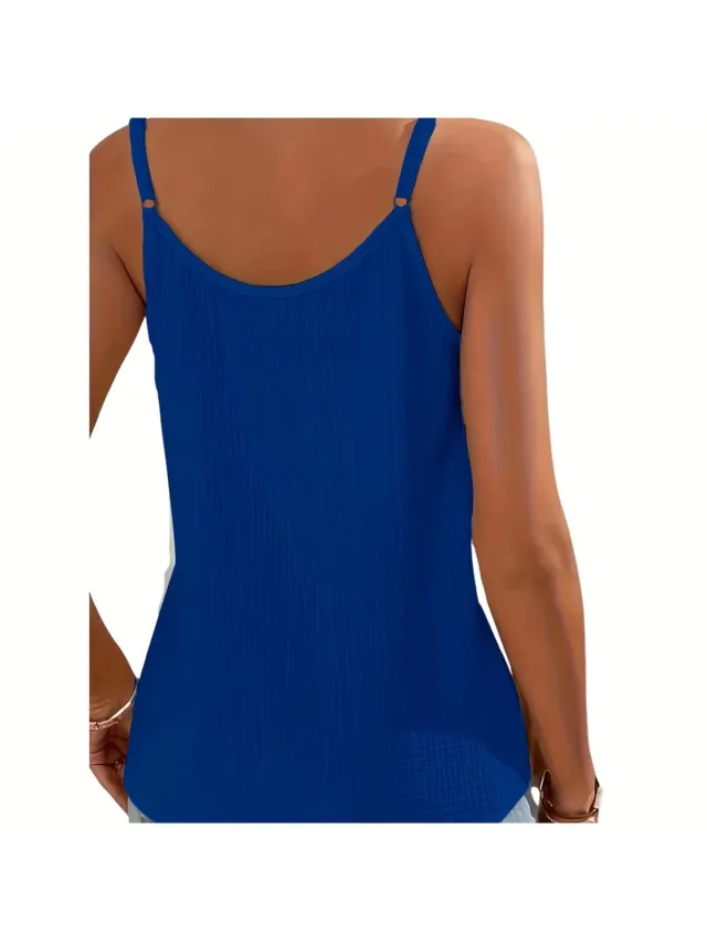 Currero Topje Dames - Top Kleding - Shirt - Blouse - Kort - Volwassen - Blauw