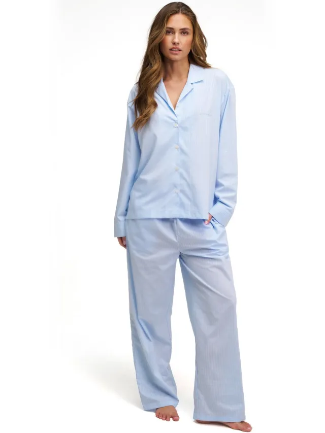 Dore & Rose Premium Pyjama Dames - 85% Denier - Lichtgewicht - Extreem Zacht - Blauw