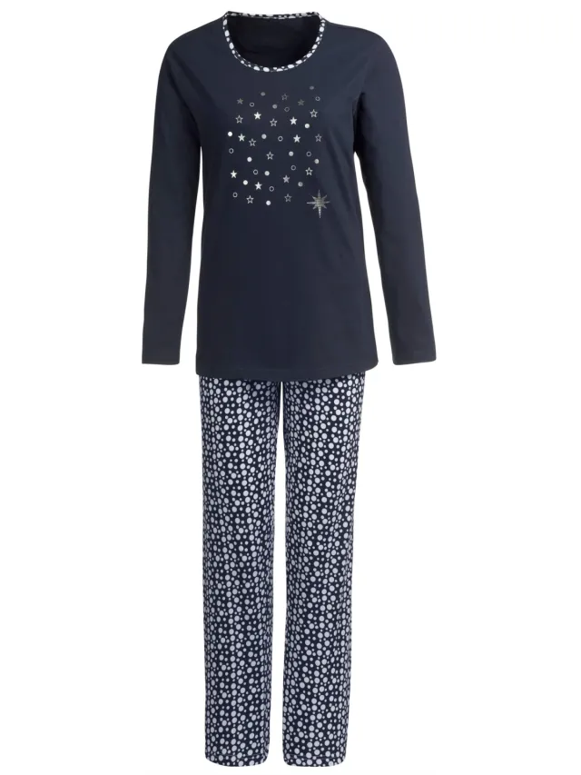 Pyjama marine geprint