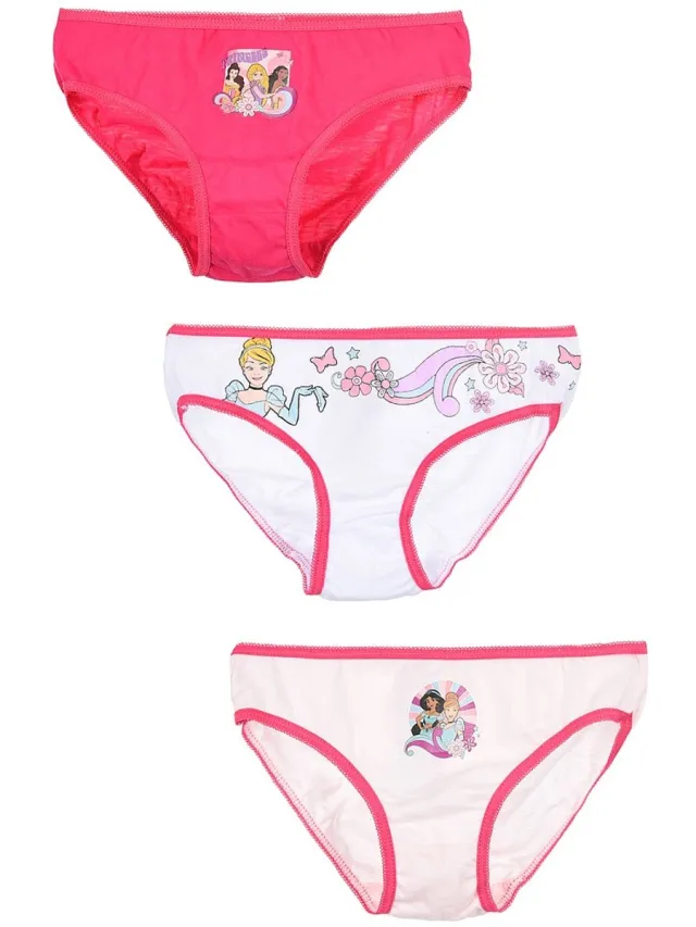 Disney Prinses kinderondergoed, slipje 3 stuks/verpakking 6/8 jaar Roze