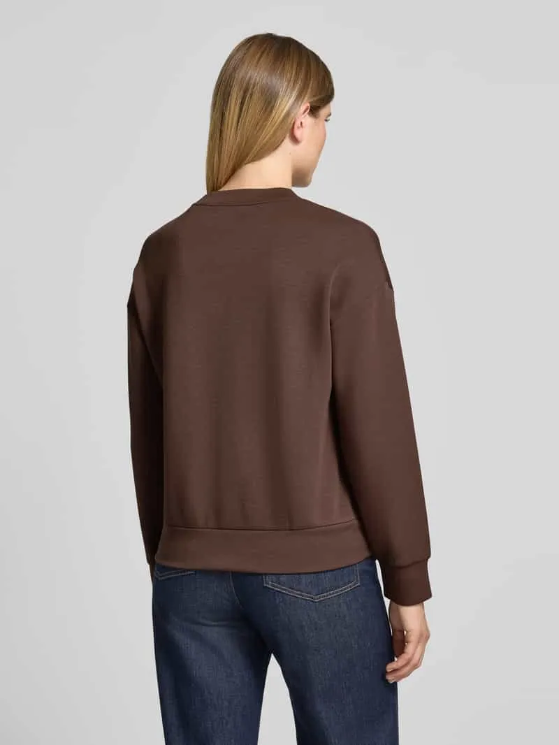 Marc O'Polo Regular fit shirt met lange mouwen van pyjama met verlaagde schouders donkerbruin, foto 4