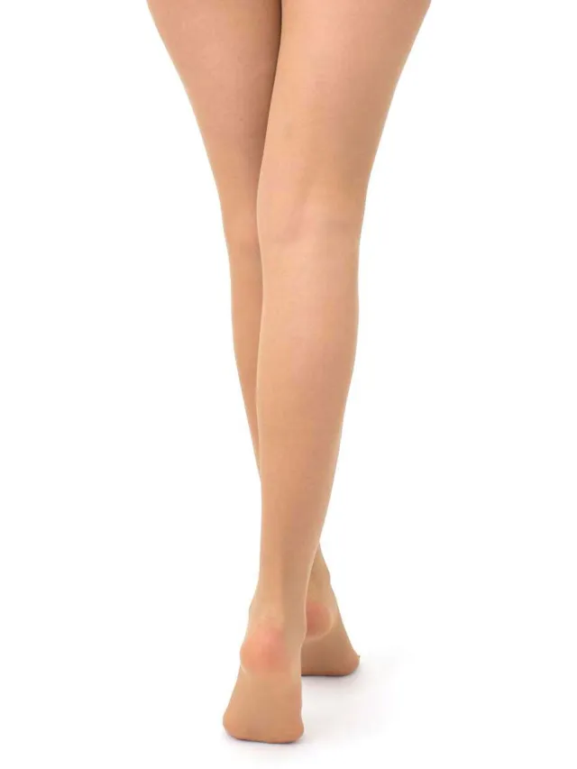 Giulia Body 40den half-sheer Panty met kanten broekje en ondersteuning van de benen - Beige Daino (beige)