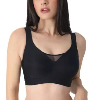 sassa Bonded Micro Non-Wired Bra Beige,Zwart