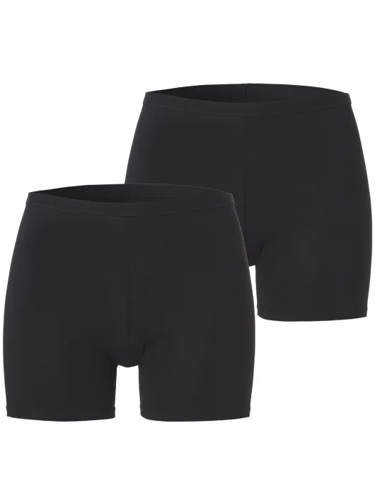 Cotonella Dames boxershort katoen 2-pack zwart, foto 2