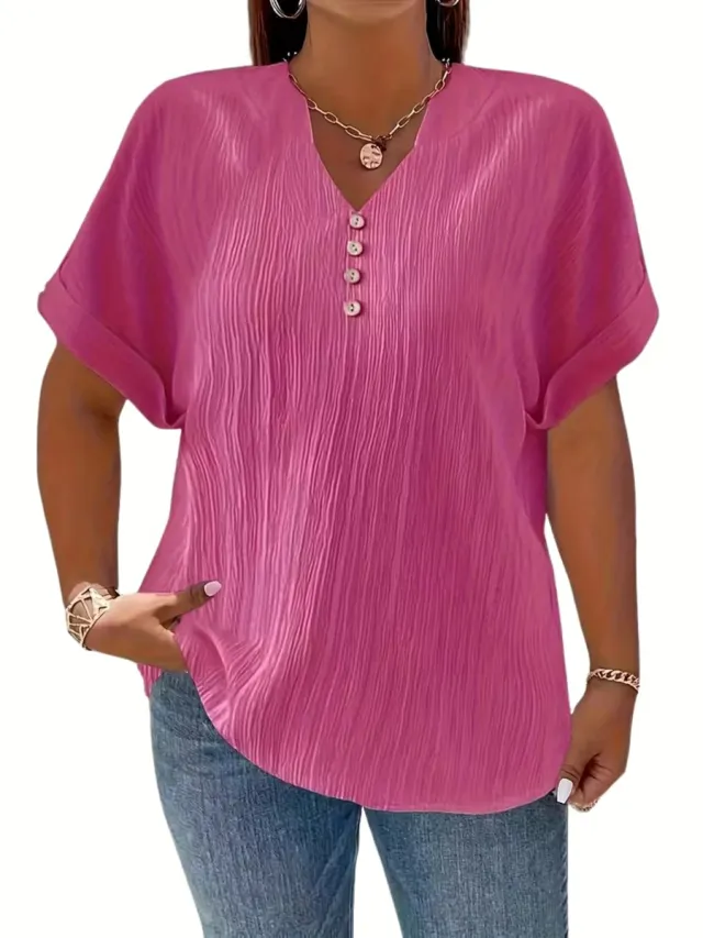 Currero Topje Dames - Top Kleding - Shirt - Blouse - Kort - Volwassen - Rode Roos