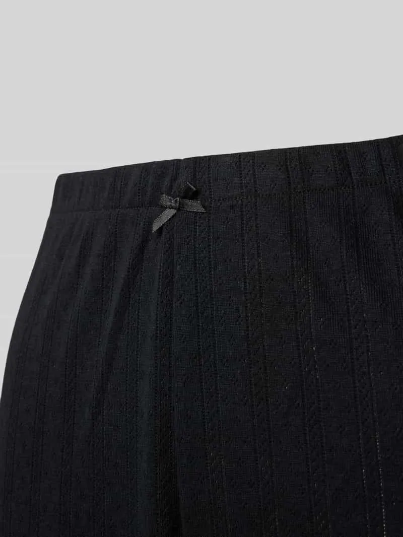 Jake*s Casual regular fit pyjamabroek in pointelle-look zwart, foto 2