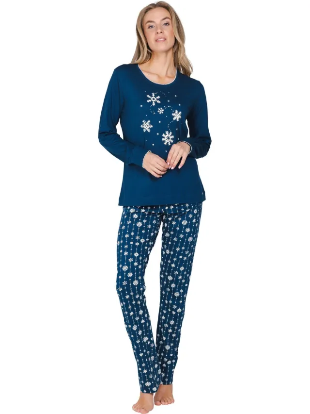 Rebelle Snowy Sparkle pyjamaset donkerblauw